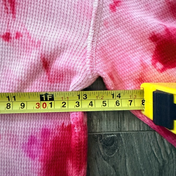 Junk Gypsy Mama Tried Women's Red/Pink Tie-Dye Long Sleeve Tee. - Picture 3 of 9